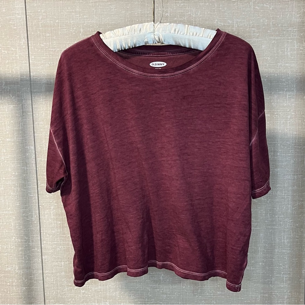 Burgundy Crop Top